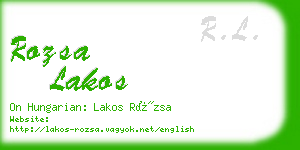 rozsa lakos business card